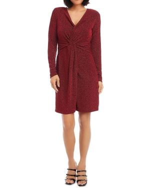 Karen Kane Twist Front Dress - Red