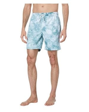 Outerknown Tie-Dye Nomadic Volley Shorts Flat Front Jdm1992 - Blue