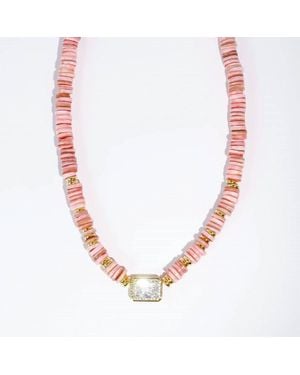 Treasure Jewels Dream Pop Gemstone Necklace - Pink