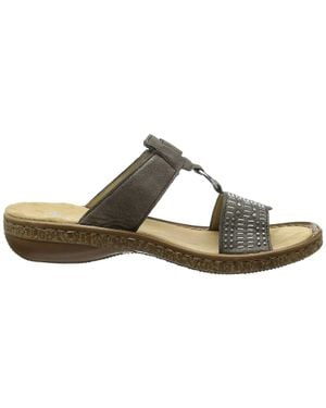 Rieker 62854-45 Open Toe Adjustable Casual Sandals - Black