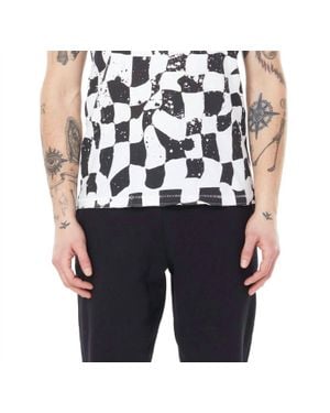 ELEVEN PARIS Knit Checkered T-Shirt - Black