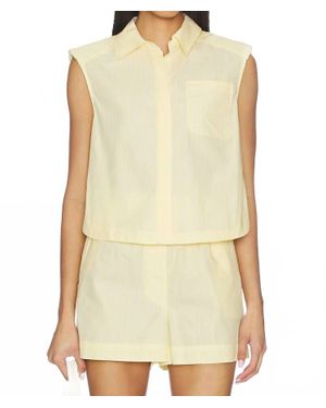 Jonathan Simkhai Winslow Cropped Shirt - Yellow