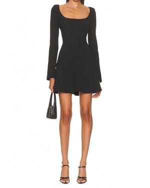 A.L.C. Heidi Combo Fit And Flare Mini Dress - Black