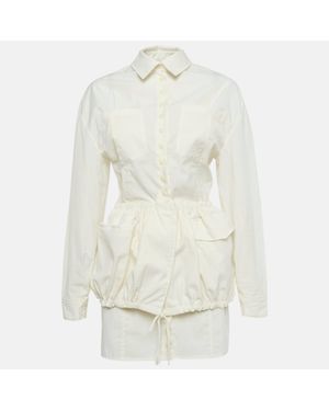 Jacquemus Baunhilha Layered Linen Mini Shirt Dress in Pink | Lyst