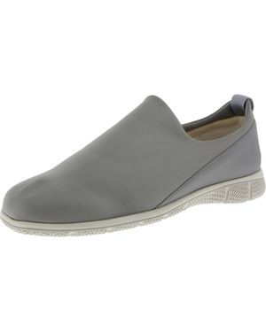 Trotters Mesh Inset Leather Slip-On Sneakers - Gray