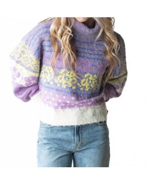 In-Loom Multi Color Sweater - Purple