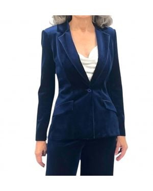 Chiara Boni Velluto Velvet Blazer - Blue