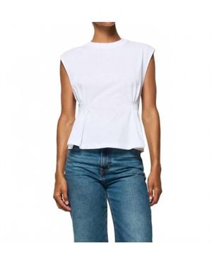 Nation Ltd Meg Sleeveless Pleated Top - Blue
