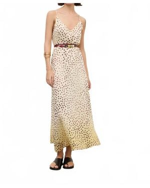 Ottod'Ame Crossed Shoulder Straps Slip Long Dress - Natural