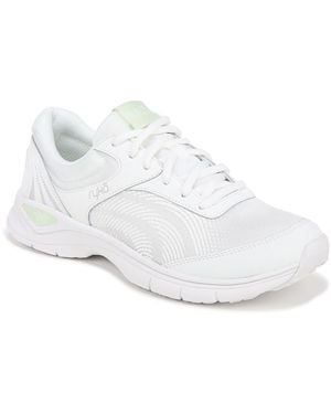 Ryka Relay Mesh Inset Leather Running & Training Shoes - White