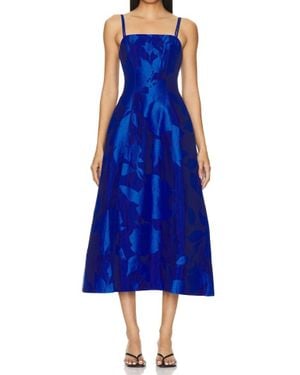 Aje. Belonging Flared Midi Dress - Blue