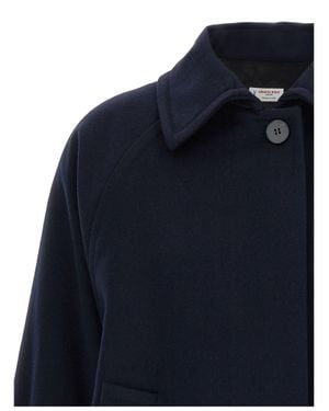Alberto Biani Virgin Wool Coat - Blue