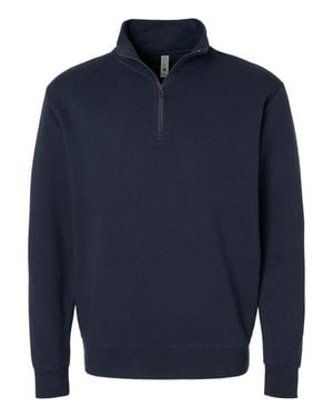 Next Level Fleece Quarter-Zip Pullover - Blue