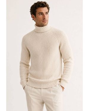 BOSS Signature Knit Sweater - Natural