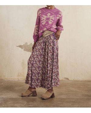 Nekane Akina Jacquard Lurex Sweater - Brown