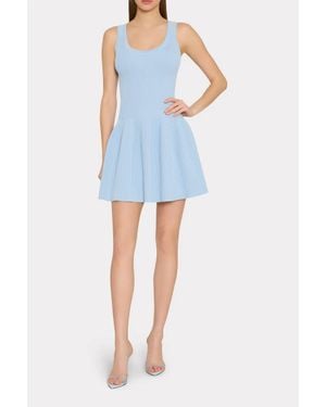 MILLY Marea Knit Mini Dress - Blue