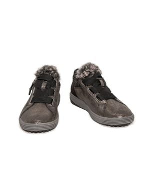 Mephisto Ma Bella Sneaker With Faux Fur - Black