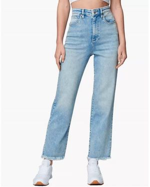 Blank NYC The Baxter Ribcage Raw Hem Straight Leg - Blue