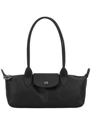 Longchamp Le Pliage Xtra Leather Shoulder Bag - Black