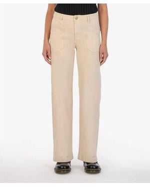 Kut From The Kloth Meg Utility Pocket High Waist Wide Leg Pant - Natural