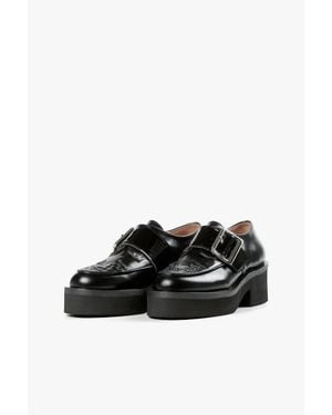 All Black Woven Solid Luggs Shoes - Black