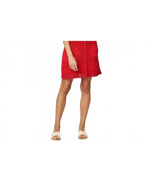 Cleobella Ileanna Crochet Mini Dress - Red