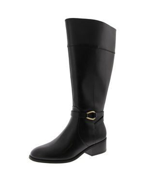 Bandolino Dennie 3 Faux Leather Wide Calf Knee-High Boots - Black