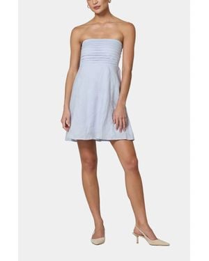 LUSANA Talia Mini Dress - Blue
