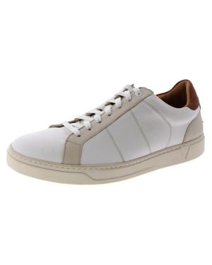 Vionic Lucas Leather Lace-Up Casual And Fashion Sneakers - White