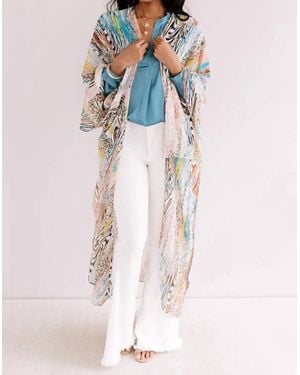 Umgee Cabana Beach Kimono - Blue