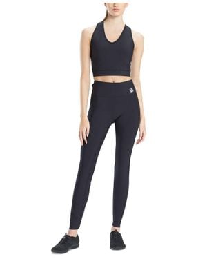 Natori Active Solstice V-Neck Cropped Top - Blue