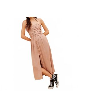 Promesa Sweetheart Lace Midi Dress - Natural