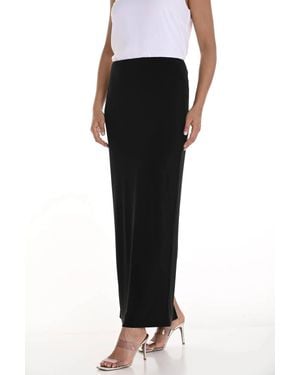 FRANK LYMAN High Waist Pull On Pencil Maxi Skirt - Black