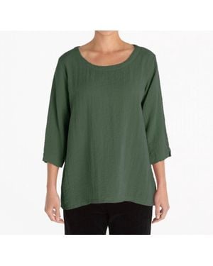 cut-loose Parachute 3/4 Sleeve Vent Top - Green