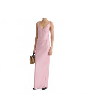 Nanushka Coeus Satin Slip Maxi Dress - Pink