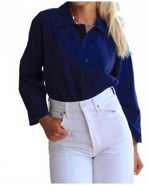 The Great Railway Long Sleeve Button Down Shirt - Blue