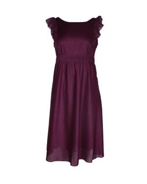 Vanessa Bruno Ruffled Sleeveless Dress - Purple