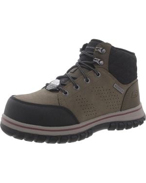 Skechers Mccoll Leather Work & Safety Boot - Black