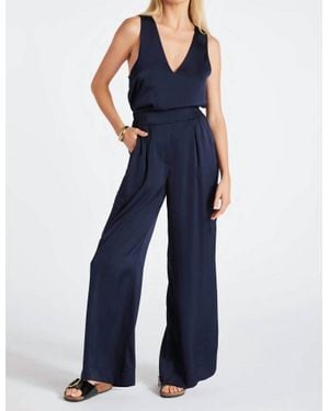 Bishop + Young Pull-On Satin Cargo Pant - Blue