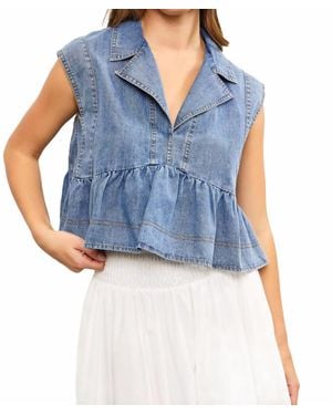 Mustard Seed Aurora Babydoll Top - Blue