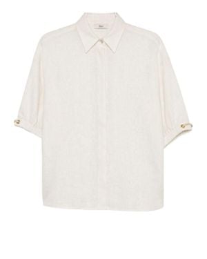 Herno Lightweight Shirt With Classic Collar And Relaxed Fit - White