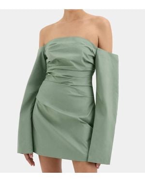 SIR. Martina Sleeved Mini Dress - Green