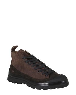 Pànchic Edge Hydro Waxed Suede Lace-Up Ankle Boots - Black