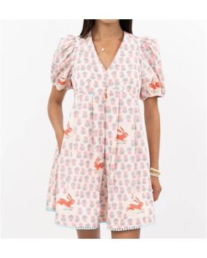 Uncle Frank Running Rabbit Mini Dress - Pink