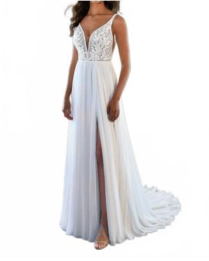 Stella York Simple A-Line Wedding Dress - White