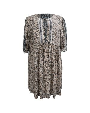 Ba&sh Travis Floral-Print Mini Dress - Gray