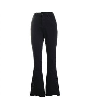 oolala Button Details Straight Leg Jeans - Blue