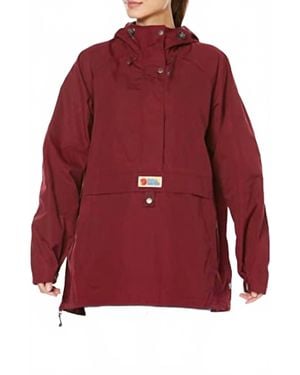Fjallraven Vardag Anorak Relaxed Fit Jacket - Red