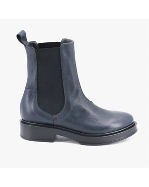 All Black Chelsea Chic Boots - Blue