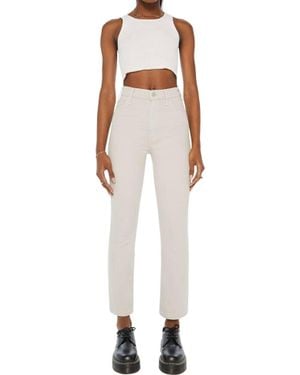Mother The Hustler Flood Jeans - White